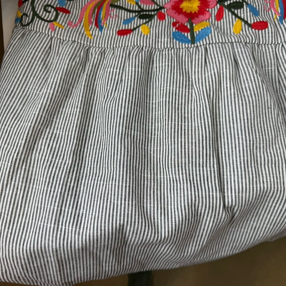 Savannah Jane Top Medium Sleeveless Floral Bird Embroidered Boho Cottagecore - Picture 7 of 8